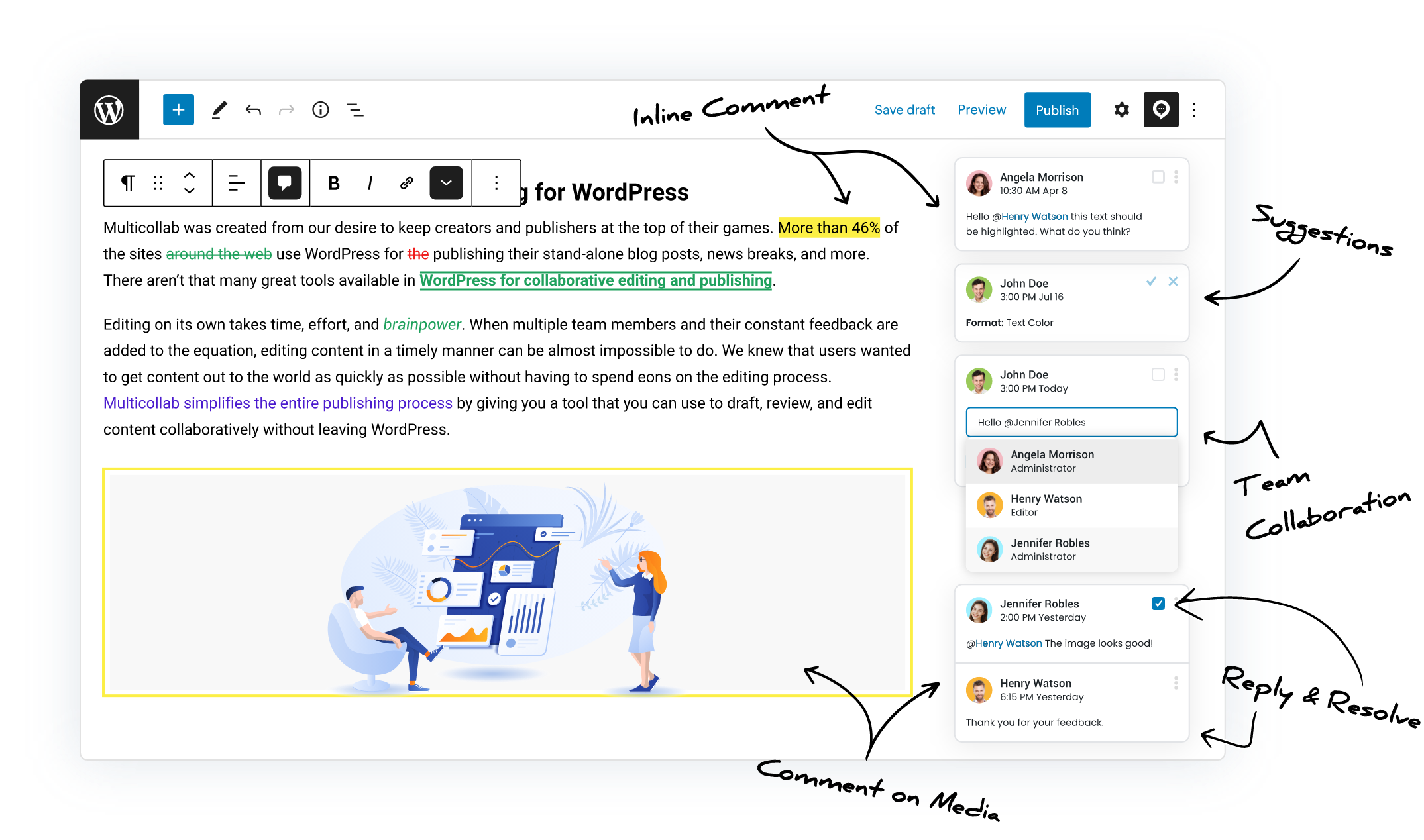 Multicollab — Google Docs Style Editorial Commenting & Suggestions for ...