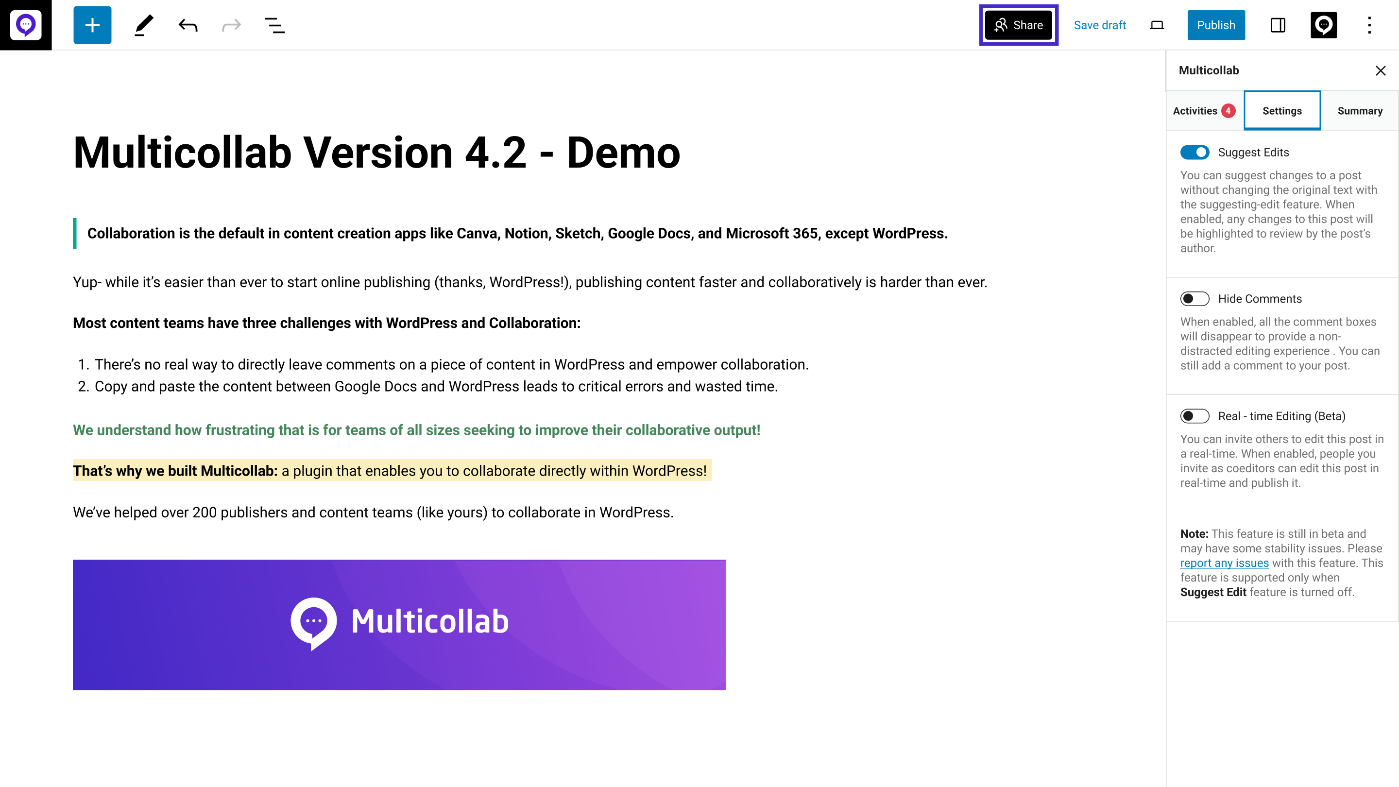 Getting started with multicollab 18